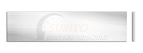 Briefkastenschild Schweizer 119 x 25 x 1,6 Kunststoff silber